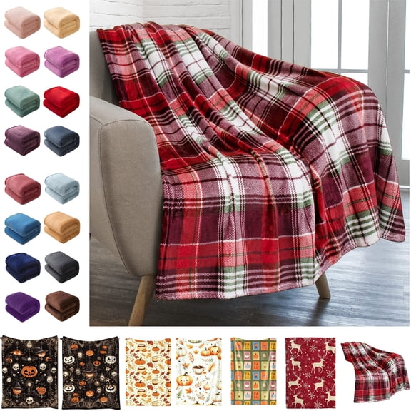 TACILIP Super Soft Warm Solid Warm Fleece Blanket Throws Rug Sofa Bedding 27.56x39.37in Blanket