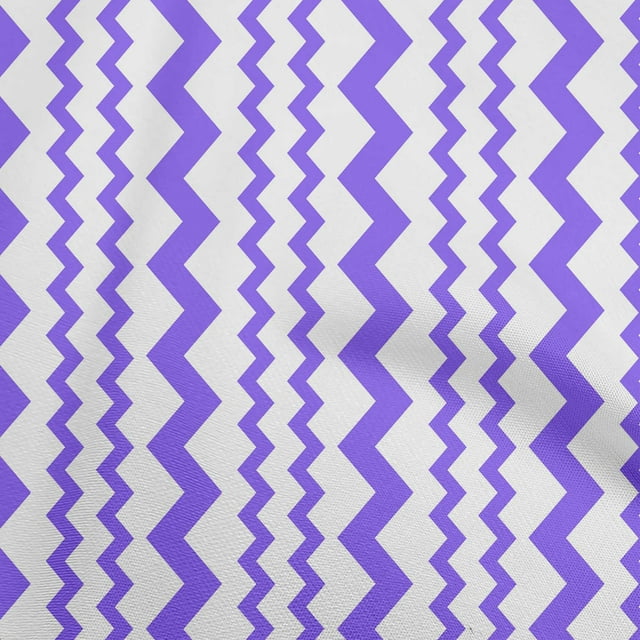 oneOone Tissu Velours Violet Vertical Chevron Matériel de Robe Tissu Imprimé Tissu au Mètre 58 Pouces de Large
