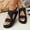 Black, variant on Flyknit Mesh Sandals Women Summer Breathable Sporty, Platform Beach Footwear Cushioned Thick Sole, Lightweight Casual Slides Easy On Off Design, Non Slip Vacation Outdoor Flats