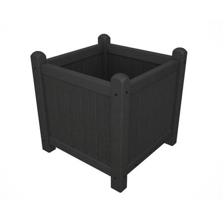 16 Plastic Planter - POLYWOOD® Traditional 16 in. Square Recycled Plastic Garden Planter
