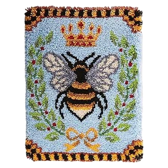 Clearance! DIY Carpet Making Kit Embroidery Kit Hook Carpet Needlework DIY Carpet Craft Kit Living Room Entrance Mat Pattern. for Beginners Adults and Children DIY Knitting DIY,Yellow