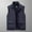 Dark Blue, variant on Men's Workwear Vest Solid Color Thin Stand Collar Sleeveless Jacket Cargo Tank Tops with Pocket Khaki