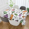 thumbnail image 2 of Yayeee Tablecloths 60" x 120" Rectangle Wrinkle Resistant Party Table Cover, Purple Vegetables Pattern, 2 of 8