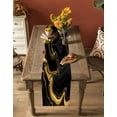 thumbnail image 5 of Marble Black Table Runner 72 Inches, Vintage Gold Art Abstract Farmhouse Bed Runner Dresser Scarves Tabletop for Indoor Outdoor Parties/Ceremony/Banquet, 16" x 72", 5 of 8