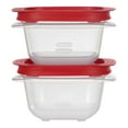 thumbnail image 1 of Rubbermaid 1.83-Cup EasyStore Square Food Storage Containers with Lids, 2 Pack, 1 of 8