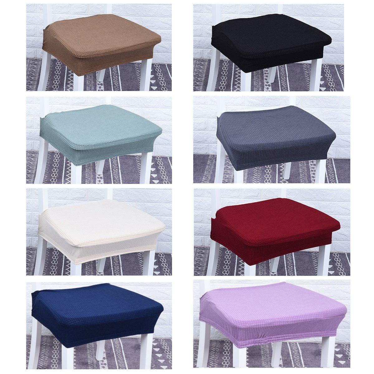 Stool Cover Soft Rectangle Chair Slipcover Elegant Seat Protector Home Decor 