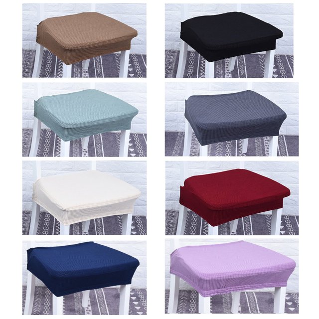 Stretch Dining Chair Seat Covers for Dining Room Removable Anti-Dust Chair Seat Protector Slipcovers