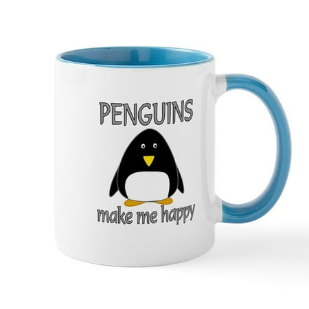 

CafePress - Penguin Happy Mug - 11 oz Ceramic Mug - Novelty Coffee Tea Cup