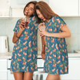 thumbnail image 4 of Vsdgher Corgi avec Motif de Fleurs Chemise de Nuit à Manches Courtes pour Femmes Col Rond Mignonne Robe de Nuit Confortable à Volants, 4 of 6