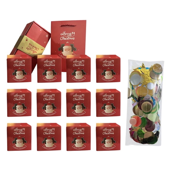 Money Box For Cash Gift Birthday,Merry Christmas Surprise Box Gift Box Explosion Box with Confetti, Christmas Boxes Explosion Gift Box Cash Money Gift Boxes for Presents,12 Bouncing Boxes(Red)