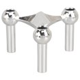 thumbnail image 1 of Candelabro de Plata con Estructura Molecular Metálica, Centro de Mesa, Decoración para Sala de Estar, Regalo, Candelabro para el Hogar, 1 of 7