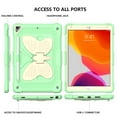 thumbnail image 2 of Compatible with iPad mini 6/mini 2024, Case for Kids Boy Girl Gift, Cute Butterfly Wings Kickstand Shockproof Silicone Heavy Duty Rugged Cover with Shoulder Strap - Green+Beige, 2 of 7