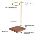 thumbnail image 2 of Pour over Coffee Maker Stand with Wood Base Adjustable Height Rack Dripper Filter Holder for Manual Brewing Walnut Wood, 2 of 9