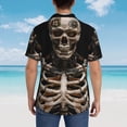 thumbnail image 6 of Goofa Cyber Skeleton With Tattoos Hawaiian Shirt for Men, Unisex Summer Beach Casual Short Sleeve Button Down Shirts,Aloha Tropical Floral print shirt-X-Large, 6 of 9