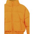 thumbnail image 3 of A2Y Women's Cropped Zipper Puffer Jacket Mustard L, 3 of 4