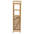 Wuzstar 3Tier Bamboo Laundry Hamper Floor Stand Laundry