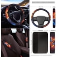 thumbnail image 3 of Jeiento Galaxy Wolf 12 Pack Car Seat Covers Full Set with Steering Wheel Cover Safe Belt Pads Armrest Pad Coasters Trash Can Rear View Mirror Cover Keychain Air Vent Storage Bag for Sedan Red Blue, 3 of 7