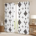 thumbnail image 2 of jejeloiu Retro Bull Skull Blackout Curtains Set of 2 (52x84 Each),Rustic Farmhouse Hunting Window Curtains,Southwestern Aztec Geometric Curtains and Drapes For Boys Kids,Breathable Home Decor, 2 of 6