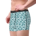 thumbnail image 2 of Yiaed Teal turquoise shell Print Men's Soft Cotton Boxer Shorts Breathable Boxers Underwear Moisture-Wicking Underwear Stretch Boxer Briefs for Man-X-Large, 2 of 5