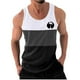 thumbnail image 1 of Hombres Casual Moda Patchwork Impresión Pullover Cuello Redondo Deportes Tanque, 1 of 3