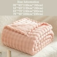 thumbnail image 4 of RYNGHIPY Oversize Blush Flannel Fleece 79*90 Throw Blanket for Girls Kids Fluffy Pink Waffle Faux Fur Blanket for Bed Couch Chair Bubble Plush Thick Fuzzy Soft Blanket (Blush,79"*90"), 4 of 7