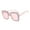 Pink, variant on Siminsem Square Frame Rhinestone Sunglasses for Women, Oversized Bling Crystal Sun Glasses, UV Protection Street Style Shades, Brown, One Size