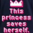 thumbnail image 3 of CafePress - This Princess Saves Herself Long Sleeve T Shirt - Women's Long Sleeve Graphic Tee Casual Fit, 3 of 4