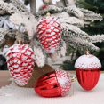 thumbnail image 2 of Adorno navideño colgante rojo con forma de piña, bellota, búho, copa, botella de vino, adorno navideño, bola, suministros para fiestas, escaparate, 2 of 5