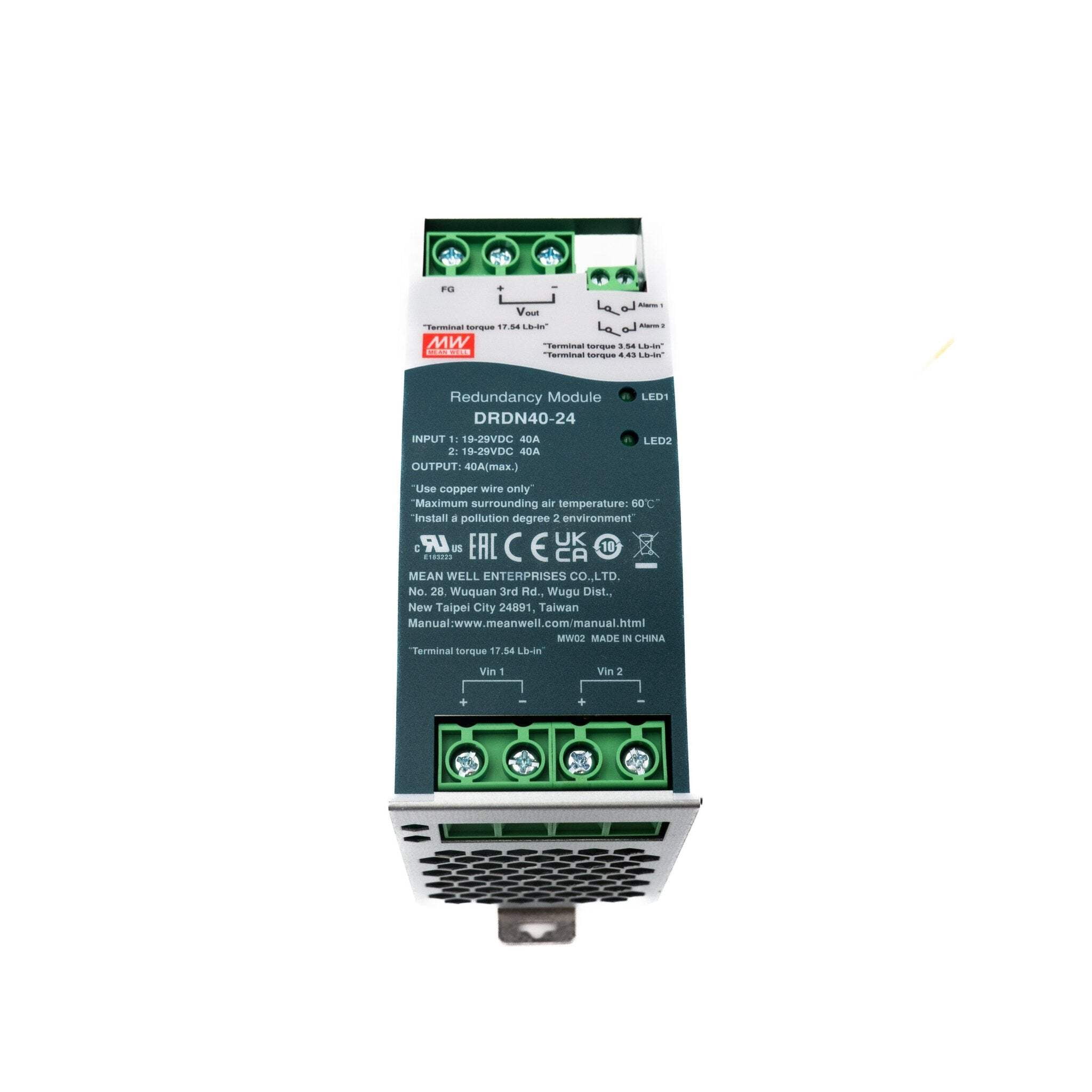 Mean Well DRDN40-24 Redundancy Module Power Supply 40A - DIN Rail