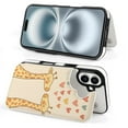 thumbnail image 3 of Compatible with iPhone 11 12 13 mini 14 15 16 Pro Max Plus Wallet Case with Card Holder, PU Leather Kickstand Card Slots Case ( Giraffe Love Valentines, iPhone 13 Pro Max), 3 of 7