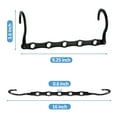 thumbnail image 3 of BagDream Black Magic Space Saving Hangers 12 Pack, Sturdy Plastic Hanger Closet Organizers with 5 Holes for Clothes Storage, College Dorm Essentials, Home Organization, 3 of 8