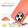thumbnail image 5 of for iPhone 16 Pro Case Magnetic Phone Case Compatible with MagSafe, Soft TPU Bumper Hard Translucent Matte Back Slim Fit Grip Shockproof Protective Cover for Men Women Girls,Orange, 5 of 5