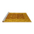 thumbnail image 2 of Ahgly Company Machine Washable Indoor Rectangle Oriental Yellow Industrial Area Rugs, 6' x 9', 2 of 4