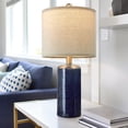 thumbnail image 5 of Oneach 20.25" Modern Blue Table Lamp Set of 2 for Living Room Bedroom Ceramic Bedside Nightstand Lamps, 5 of 9
