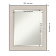 thumbnail image 3 of Amanti Art Cottage White Silver Beveled Wood Bathroom Wall Mirror, 3 of 10