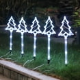 thumbnail image 4 of HomeStock Set of 5 Multi-Color Lighted Christmas Tree Holiday Outdoor Stakes, Perfect for Lawn, Garden, or Yard Decorations this Holiday Season, 4 of 10