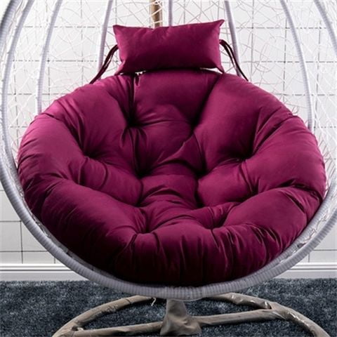 Cojines de silla de hamaca de Papasan gruesos, cojín de almohadilla suave con reposacabezas para el hogar, jardín, interior, exterior, silla colgante, asiento de columpio Fivean unisex