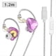 thumbnail image 2 of Auriculares con Cable, Intraauriculares con Cable, Cable de 1,2 Metros para Tarjeta de Sonido, Auriculares con Micrófono y Diseño de Diamante para Transmisión en ., 2 of 5