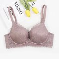 thumbnail image 2 of Olyvenn Women's Bras Push Up Bra Lace Bralette Wirefree Padded Brassiere Full Coverage Bras for Women Seamless Plus Size Brassiere Dark Gray 34/75, 2 of 3