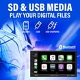 thumbnail image 3 of BOSS Audio Systems Elite BE7ACP Reproductor multimedia para coche con Apple CarPlay Android Auto - Pantalla táctil capacitiva LCD de 7 pulgadas, doble Din, Bluetooth (renovado), 3 of 5
