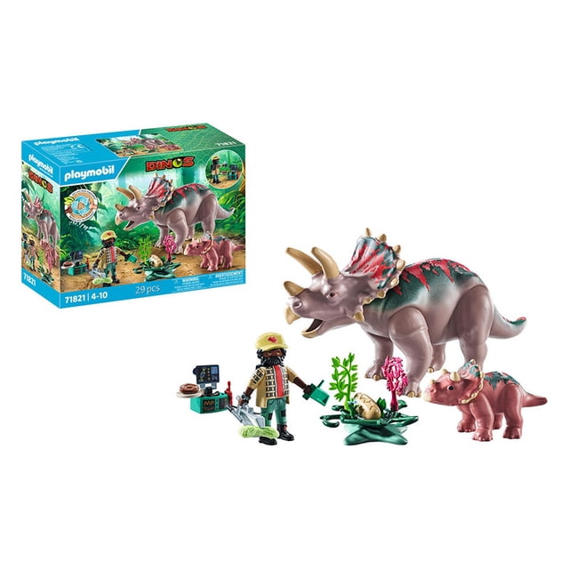 Set de Juego Playmobil Familia de Triceratops 71821
