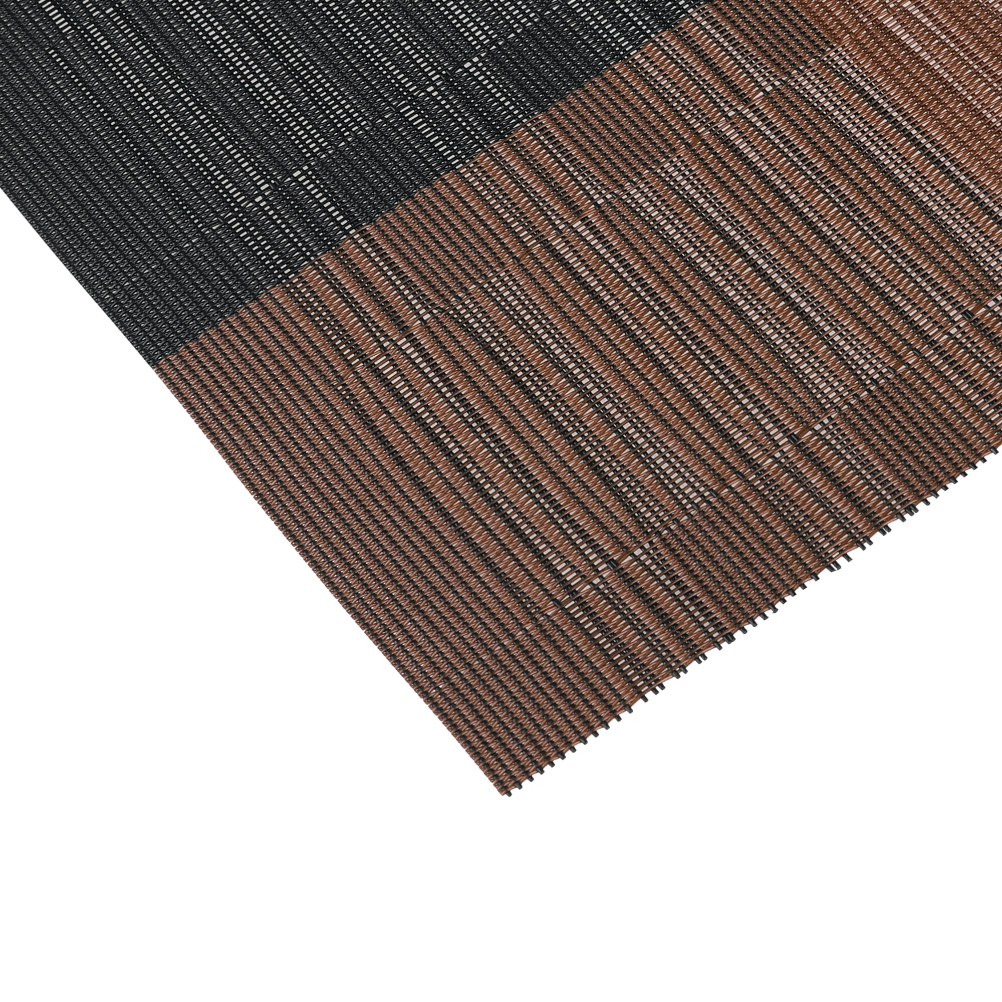 Unique Bargains Placemats Set of 6, Heat-Resistant Placemat, Polyvinyl Chloride Place Mats Coffee 18x12 inch