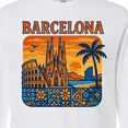 thumbnail image 4 of Inktastic Barcelona Cityscape Artwork Long Sleeve T-Shirt, 4 of 5