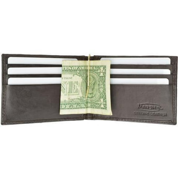 Men's genuine leather moneclip wallet 62