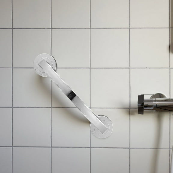 Beaupretty Bathroom Handicap Grab Bars Anti Slip Handle Silver 1Pack