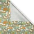 thumbnail image 5 of Ambesonne Geometric Grommet Curtain, Abstract Shapes Mix, 50" x 72", Orange Green Pale Blue, 5 of 6