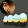 thumbnail image 6 of Opal Stone Organic Double-Sided Flare Gauges/Plugs/Tunnels 1g (7mm) 2 Piece (1 Pair) (B/4/3/31), 6 of 6