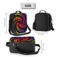 thumbnail image 2 of Zufioo A Bright Abstract Insulated Lunch Bag,600D Polyester Oxford Fabric, Leakproof & Reusable Lunch Tote, Adjustable Shoulder Strap,Food Freshness Keeper with Utensils, 2 of 7