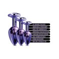 thumbnail image 3 of Nixie Metal Butt Plug Trainer Set W/inlaid Jewel - Purple Metallic, 3 of 5