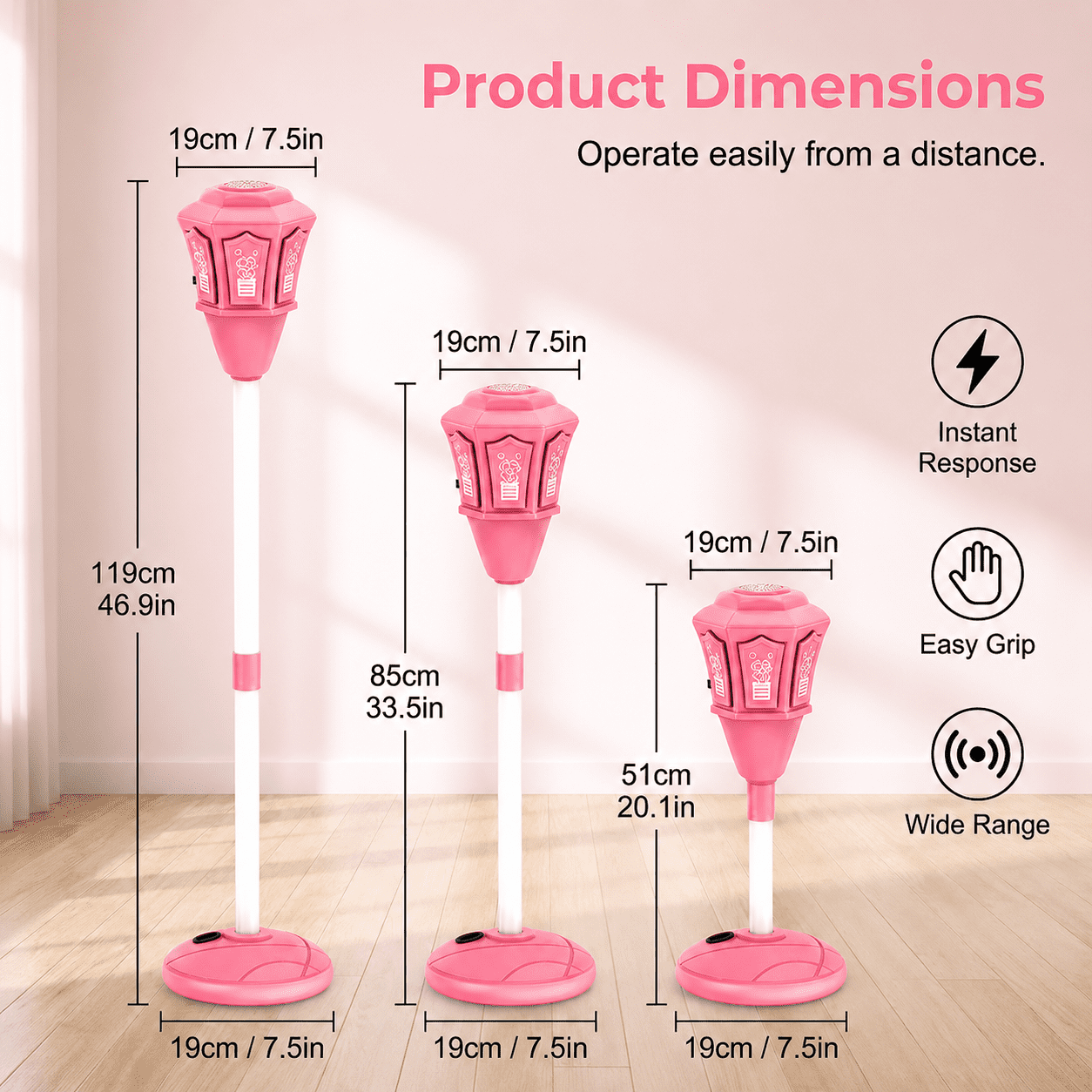 Street Lamp Bubble Machine, 2026 New Automatic Bubble Machine Stand with Light Music, Adjustable Standing Bubble Maker Blower Torch-Shaped for Outdoor Party Birthday Wedding (Pink)
